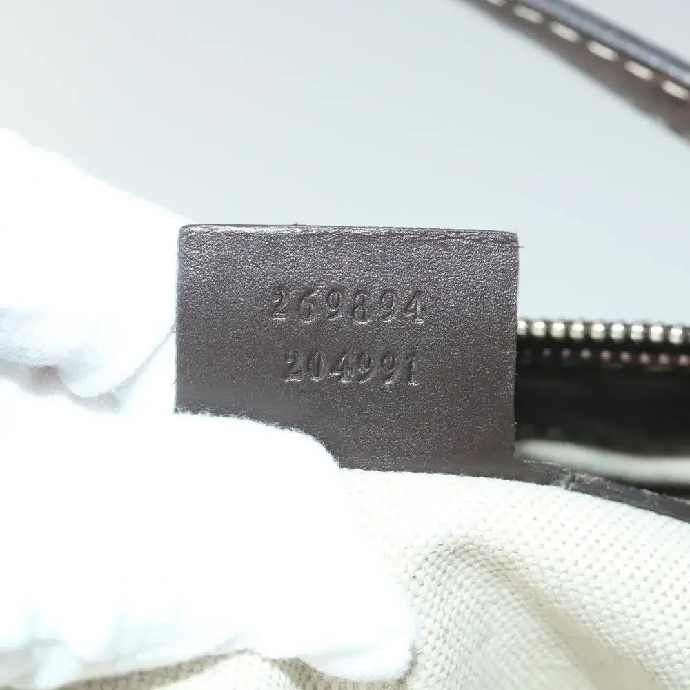 GUCCI GG Canvas Web Sherry Line Hand Bag Beige Red Green 269894 Auth 58043 - Picture 12 of 16